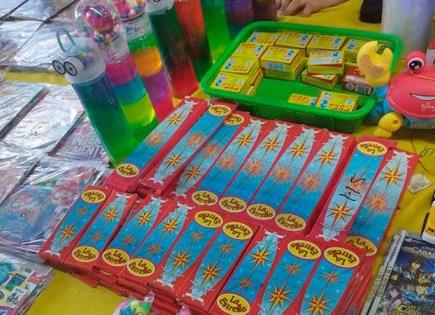 Confisca PC pirotecnia sin permiso de venta