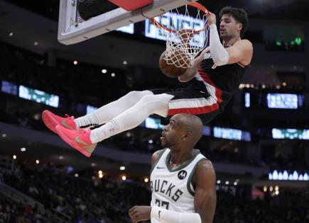 Victoria de Trail Blazers sobre Bucks en emocionante juego de la NBA