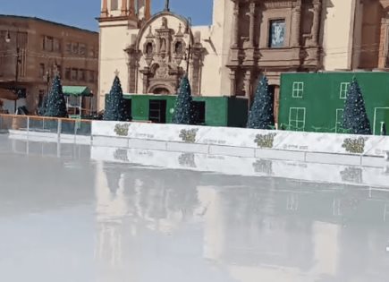 VIDEO | Pista de hielo anegada este domingo para usuarios