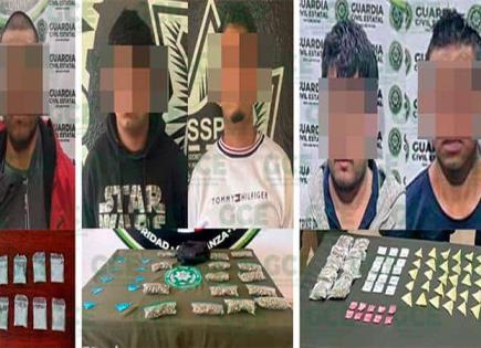 Captura GCE a cinco criminales en operativos