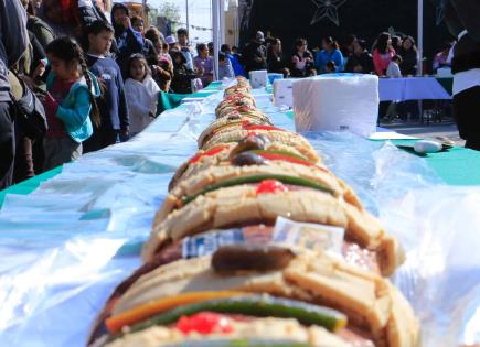 Rosca de Villa de Pozos alcanzó 50 metros de longitud