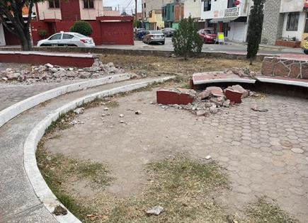 Rehabilitarán glorieta dañada por funcionario del Inpode