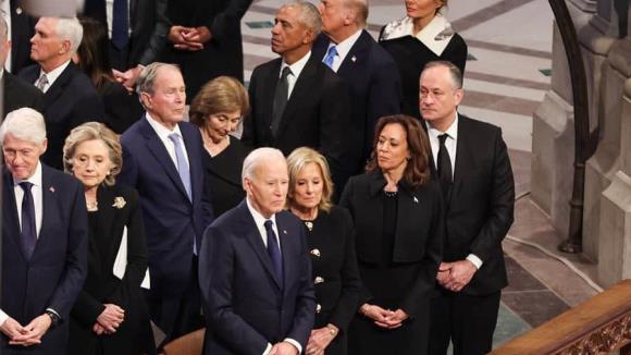 Biden, Trump, Harris y Obama, entre los asistentes al funeral de Estado de Jimmy Carter