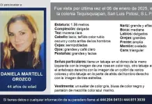 Busca FGE a mujer vista por &uacute;ltima vez en Barrio de Tequis