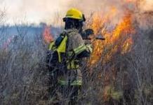 Accidente en autopista por incendio de pastizal