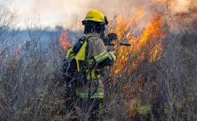 Accidente en autopista por incendio de pastizal