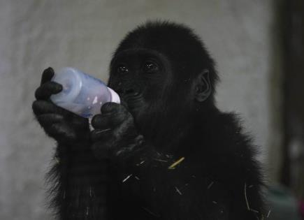 Joven gorila rescatado de bodega de avión se recupera en zoológico de Estambul