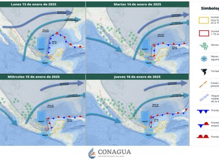 Llega el frente frío 23 con temperaturas extremas y vientos de hasta 90 km/h