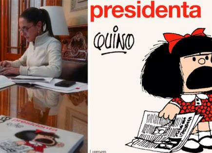 Mafalda presidenta, libro que figuró en foto de Sheinbaum