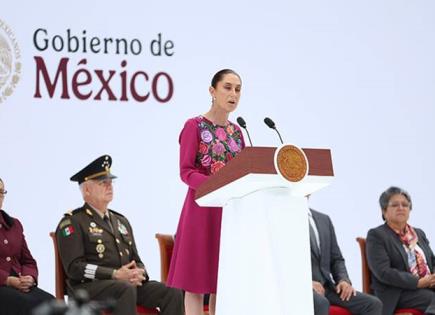 Reconocimiento de Claudia Sheinbaum a brigada mexicana en incendios de EU