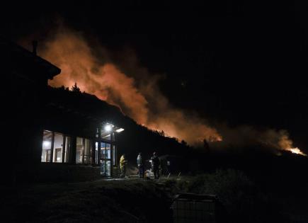 Incendio en Patagonia Argentina y Evacuación de Viviendas