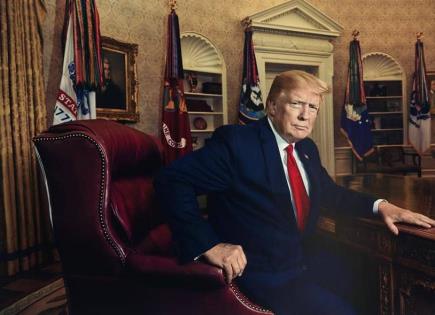 Trump publica su retrato oficial como presidente, similar a su foto policial