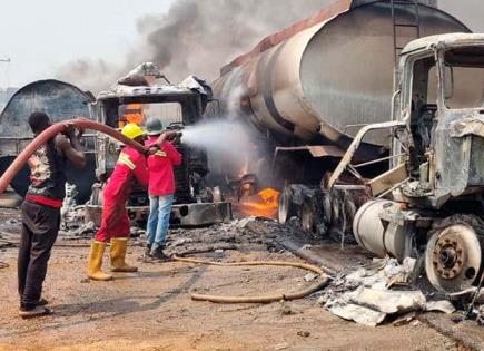 Explota camión cisterna