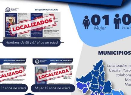 Localizan a 4 personas con ficha de búsqueda