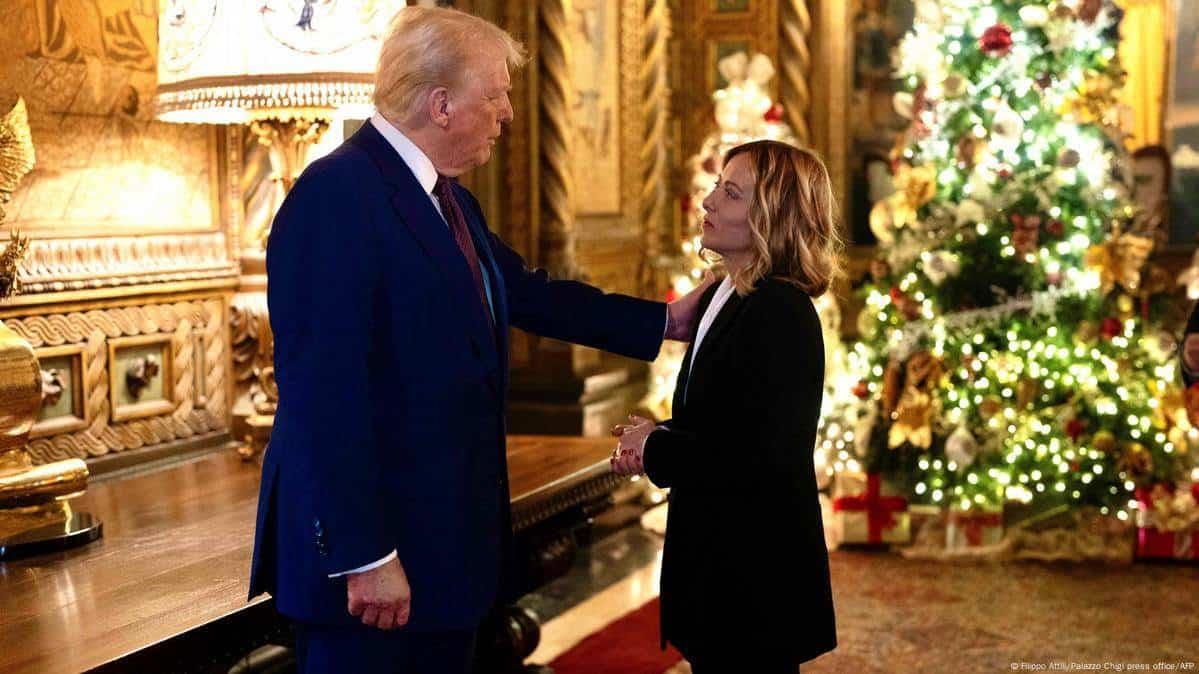 Donald Trump y la primera ministra italiana, Giorgia Meloni