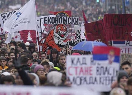 Serbia vive una jornada de desobediencia civil