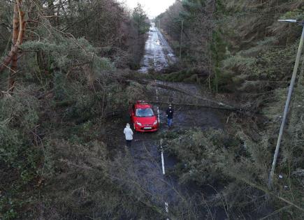 Restauración de electricidad tras tormenta en Irlanda