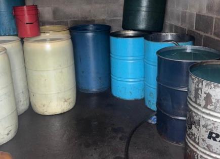 Aseguran 5 mil 850 litros de huachicol en predios de la 57 Aseguran 5 mil 850 litros de huachicol en predios de la 57