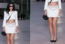 Kylie Jenner deslumbra en el desfile de Chanel con minifalda blanca