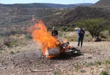 Destruyen artículos y queman 38.7 kg de narcóticos decomisados en SLP Destruyen artículos y queman 38.7 kg de narcóticos decomisados en SLP