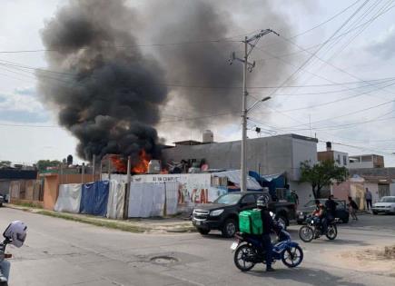 Video | Sofocan incendio en vivienda al norte de la capital