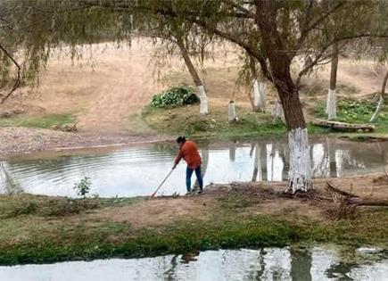 Dan mantenimiento al paraje La Tazita Dan mantenimiento al paraje La Tazita