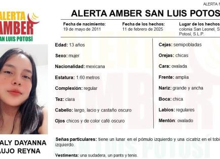 Activa FGE una Alerta Amber por jovencita de 13 años Activa FGE una Alerta Amber por jovencita de 13 años