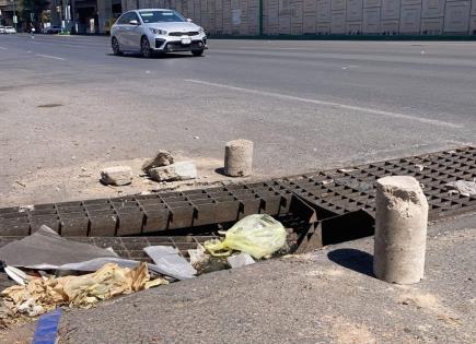 Fotos | Desatienden peligrosa alcantarilla en carretera a Matehuala