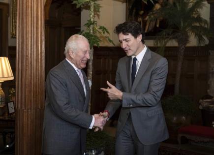 El rey Carlos III recibe a Trudeau para conversaciones ensombrecidas por amenaza de Trump