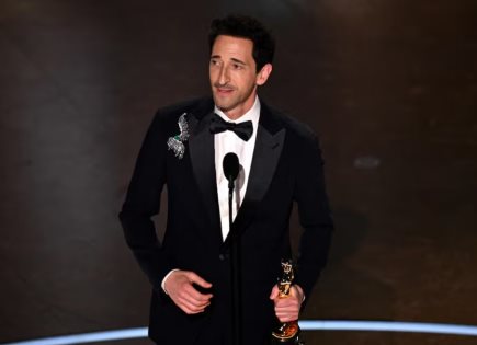 Adrien Brody triunfa en los premios Oscar
