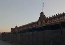 Palacio Nacional amanece blindado con vallas metálicas