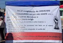 Manifestaciones de Maestros en Hidalgo por Reforma del ISSSTE