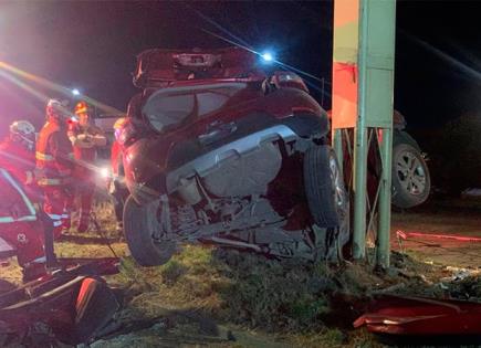 Cuatro jóvenes muertos, saldo de un accidente