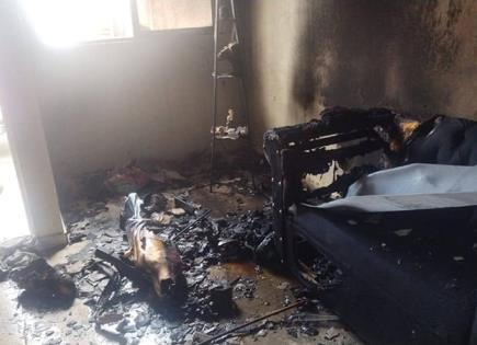 Incendio acaba con muebles de una vivienda