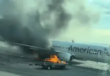 Incendio en avión de American Airlines en Denver