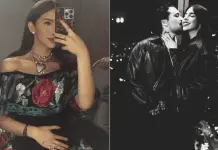 Ángela Aguilar muestra foto con Nodal y cuadro pintado por él