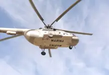 Helic&oacute;ptero de la Marina Apoya en Incendios Forestales en SLP