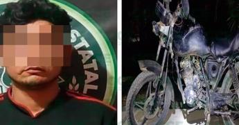 Detienen a sujeto, con una motocicleta robada