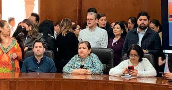 Protestaron empleados del Poder Legislativo