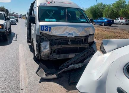 Fuertes daños, deja carambola en la ‘57 Fuertes daños, deja carambola en la ‘57