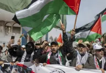 Protestas masivas en Marruecos contra la ofensiva de Israel en Gaza Protestas masivas en Marruecos contra la ofensiva de Israel en Gaza