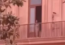 Captan aparente desnudo  en Palacio de Gobierno