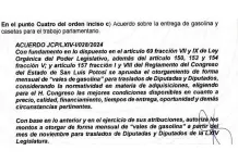 Paga Congreso gasolina a todos los diputados