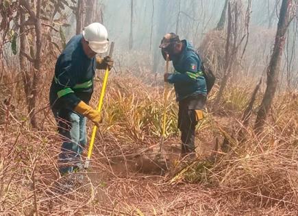Fatiga la ola de incendios a personal de PC