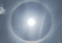 Sorprende halo solar en Ciudad Valles
