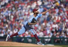 Cristopher S&aacute;nchez poncha a 12, un r&eacute;cord personal, y Filis se imponen 6-4 a Gigantes