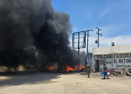 Sofocan incendio en vulcanizadora de Villa Hidalgo