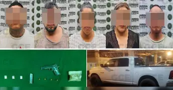 Detienen a pandilla con arma de fuego