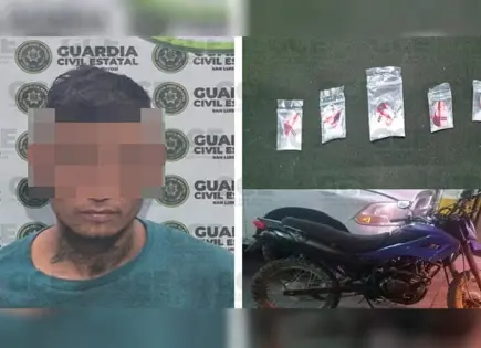 Hampón vendía droga en una moto robada