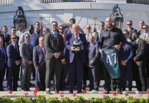 Trump celebra a los campeones Eagles en la Casa Blanca